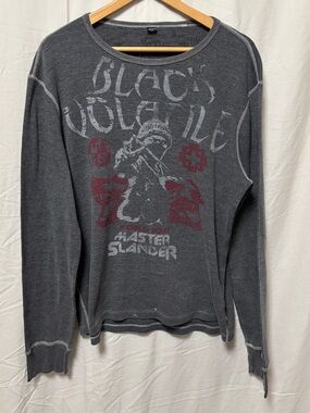 Master Slander world tour waffle knit long sleeve shirt graphics
